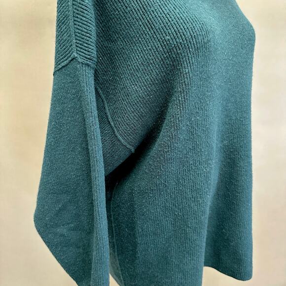 Free People Softly Structured Turtleneck Sweater Tunic in Turquoise size small - Picture 10 of 16